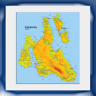 map of kefalonia